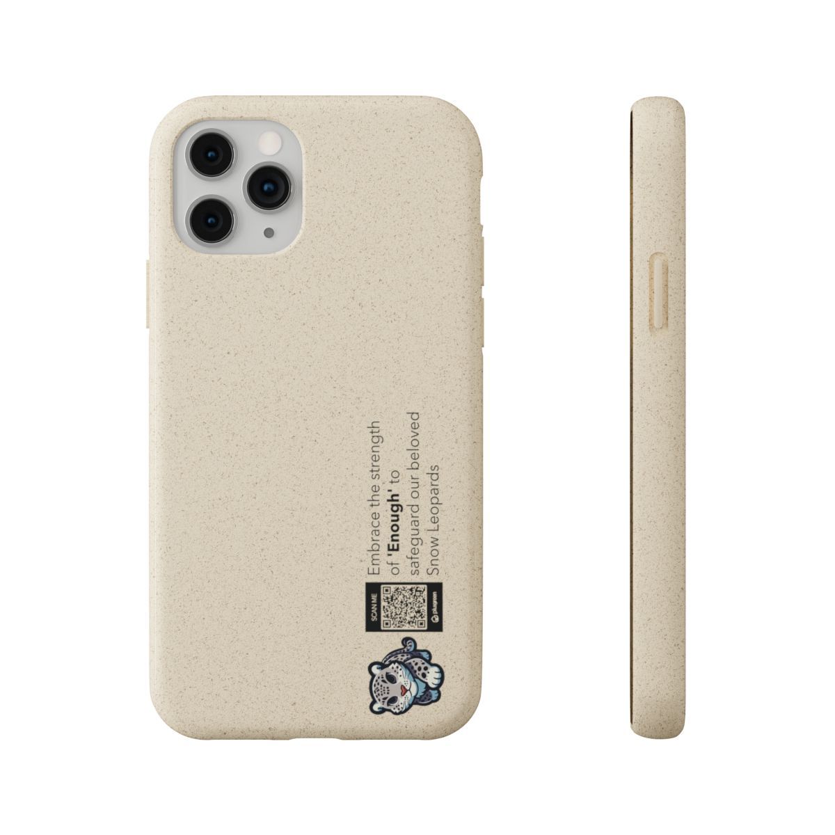Low profile Snow Leopard Eco-Friendly Phone Case