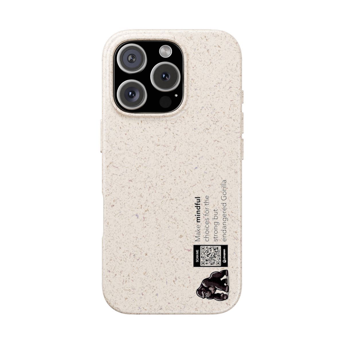 Low profile Gorilla Eco-Friendly Phone Case, Phone Models: iPhone 16 Pro