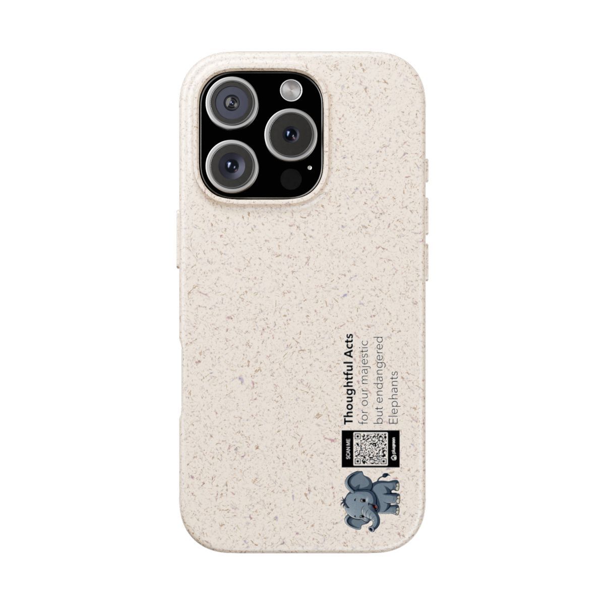 Low profile Elephant Eco-Friendly Phone Case, Phone Models: iPhone 16 Pro