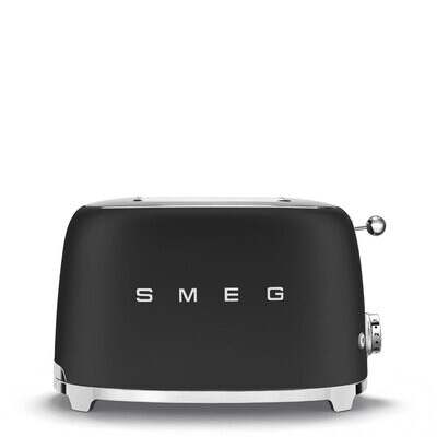Smeg 2 Slice Toaster Black Matt
