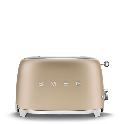 Smeg 2 Slice Toaster Champagne Matt