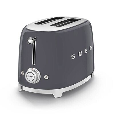 Smeg 2 Slice Toaster Slate Grey