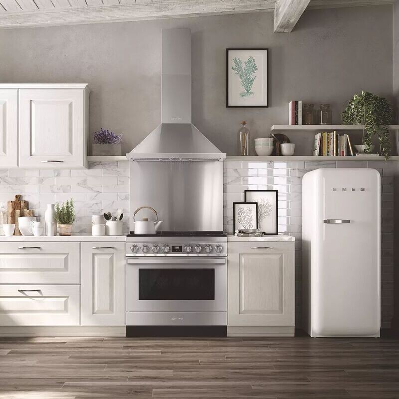 Smeg Portofino Cooker Gas-Electric 90 cm Inox