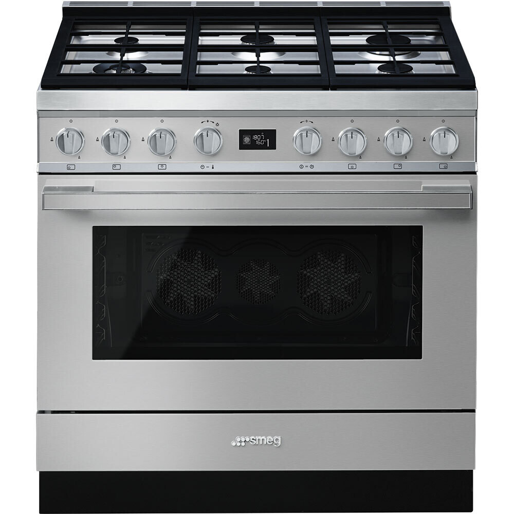 Smeg Portofino Cooker Gas-Electric 90 cm Inox