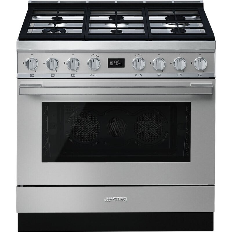 Smeg Portofino Cooker Gas-Electric 90 cm Inox