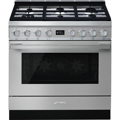 Smeg Portofino Cooker Gas-Electric 90 cm Inox