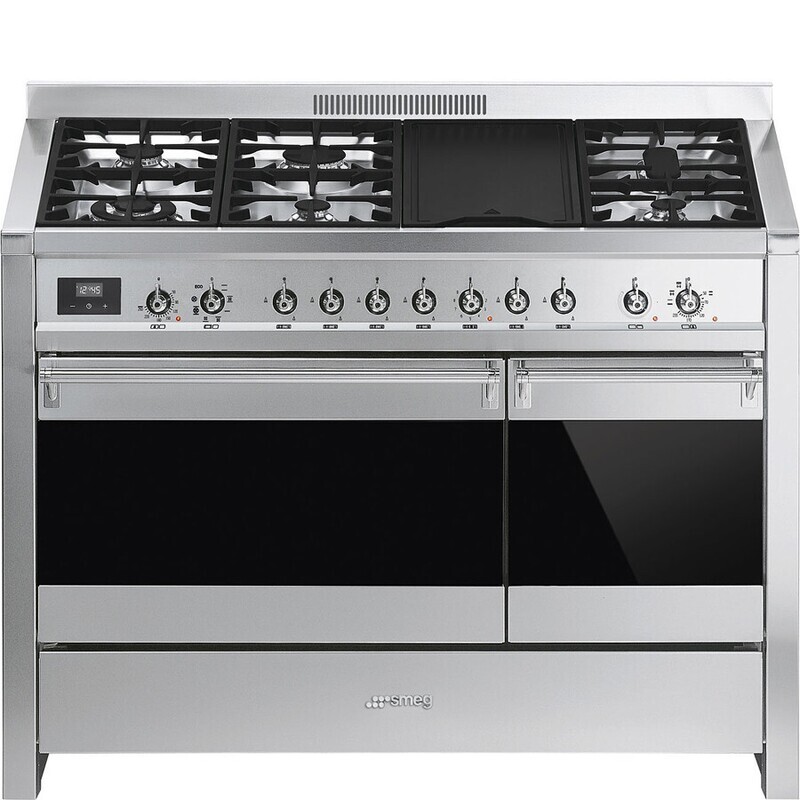 Smeg 120cm Opera Dual Fuel Range Cooker Stainless Steel