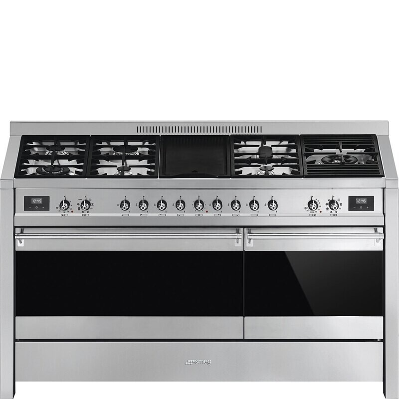 Smeg 150cm Opera Dual Fuel Range Cooker Stainless Steel