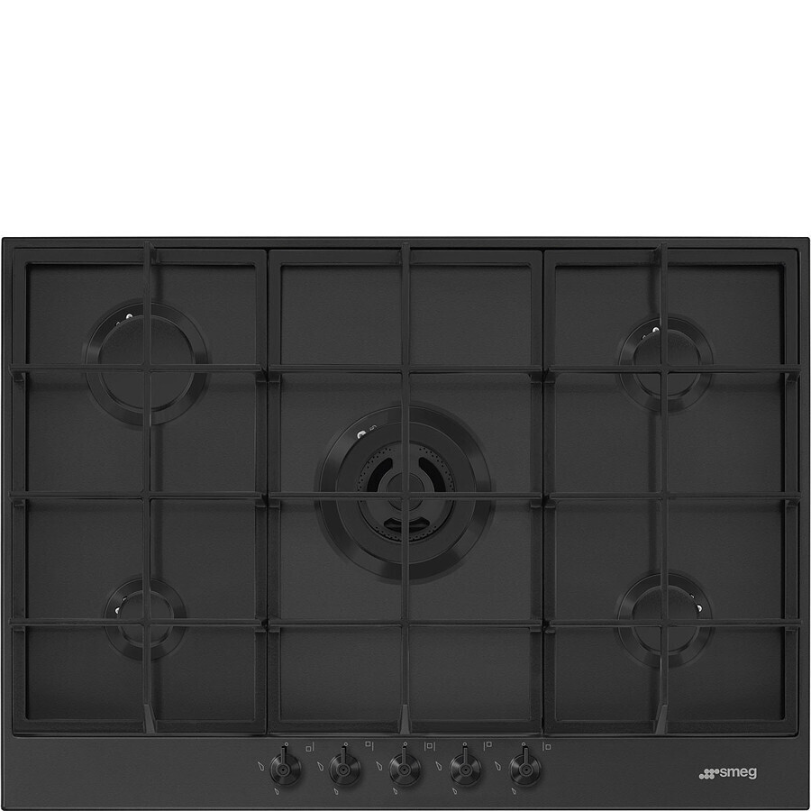 Smeg Gas Hob Black Matt 75 cm