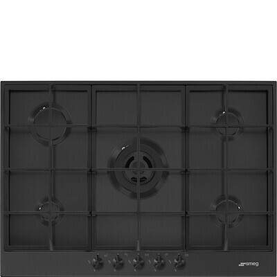 Smeg Gas Hob Black Matt 75 cm