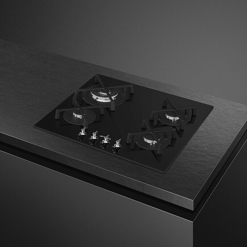 Smeg Gas Hob Ceramic Black Glass 60 cm