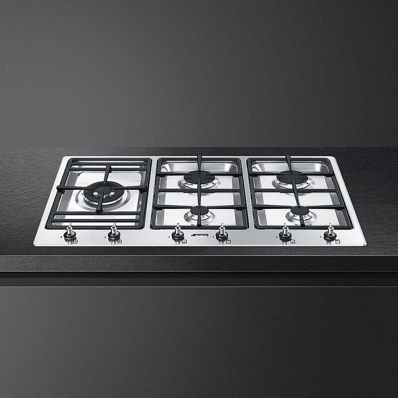 Smeg Gas Hob Stainless Steel 90cm Front Knob