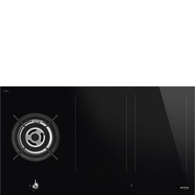 Smeg Mixed Hybrid Hob Gas + Induction 90 cm