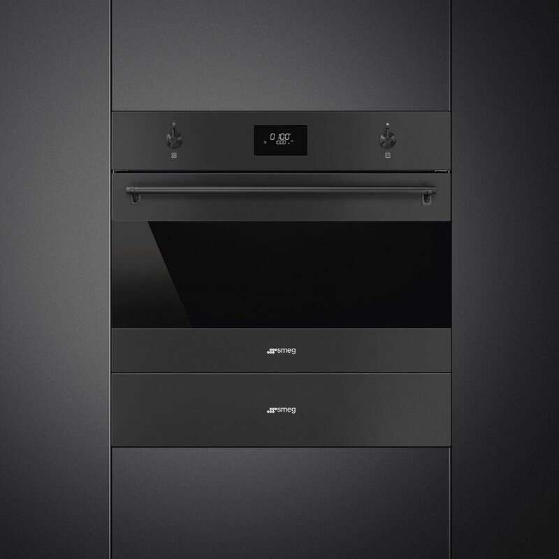 Smeg Microwave + Grill Black Matt 60 cm