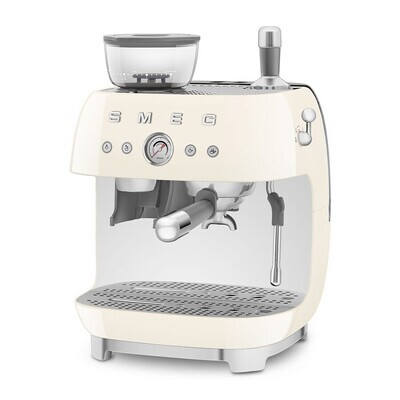 Smeg Espresso Coffee Machine with Grinder Cream