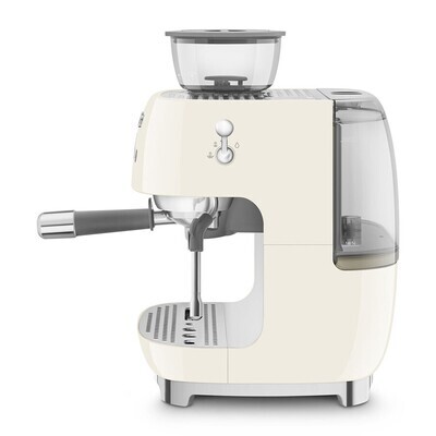 Smeg Espresso Coffee Machine with Grinder Cream