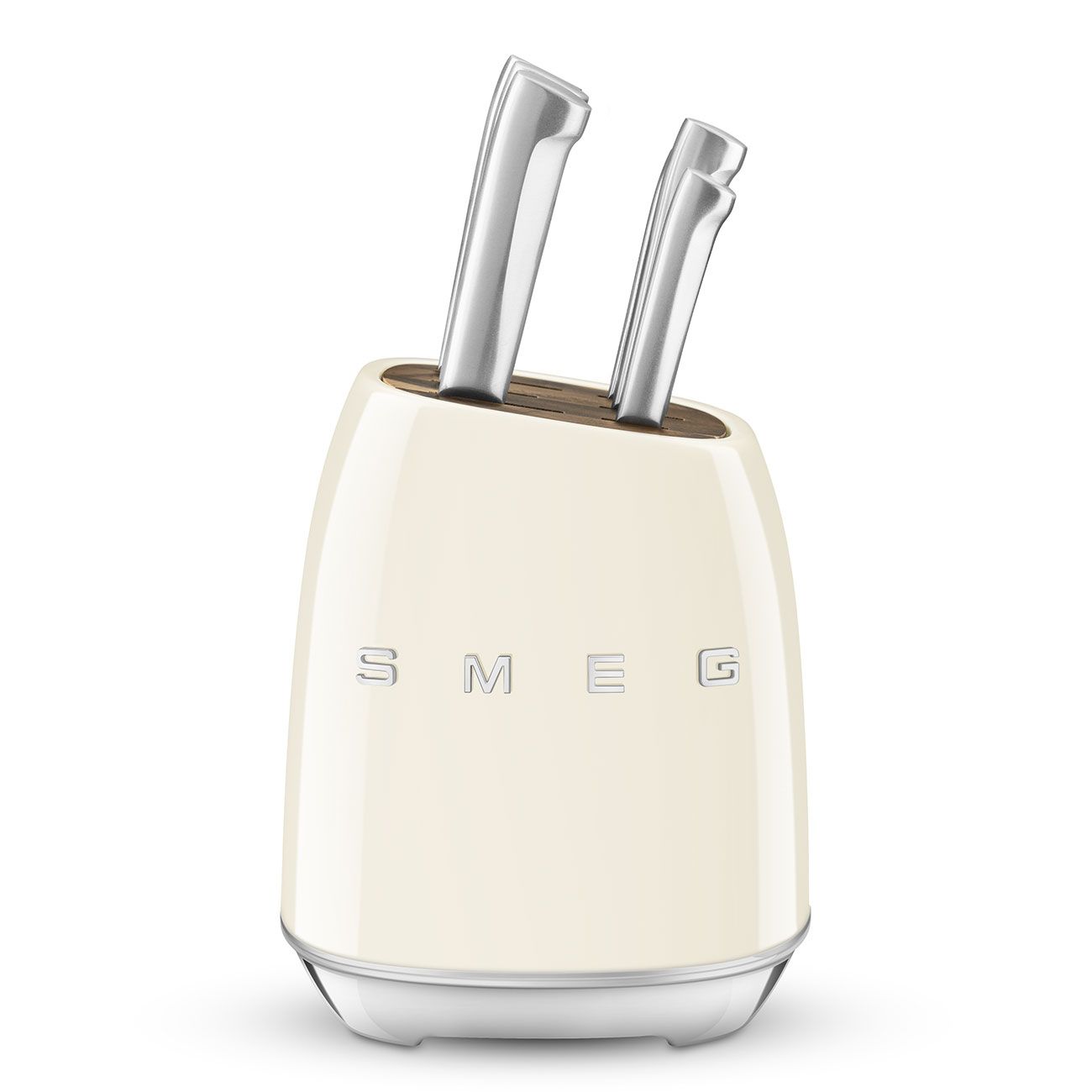 Smeg Knife Block Set Cream