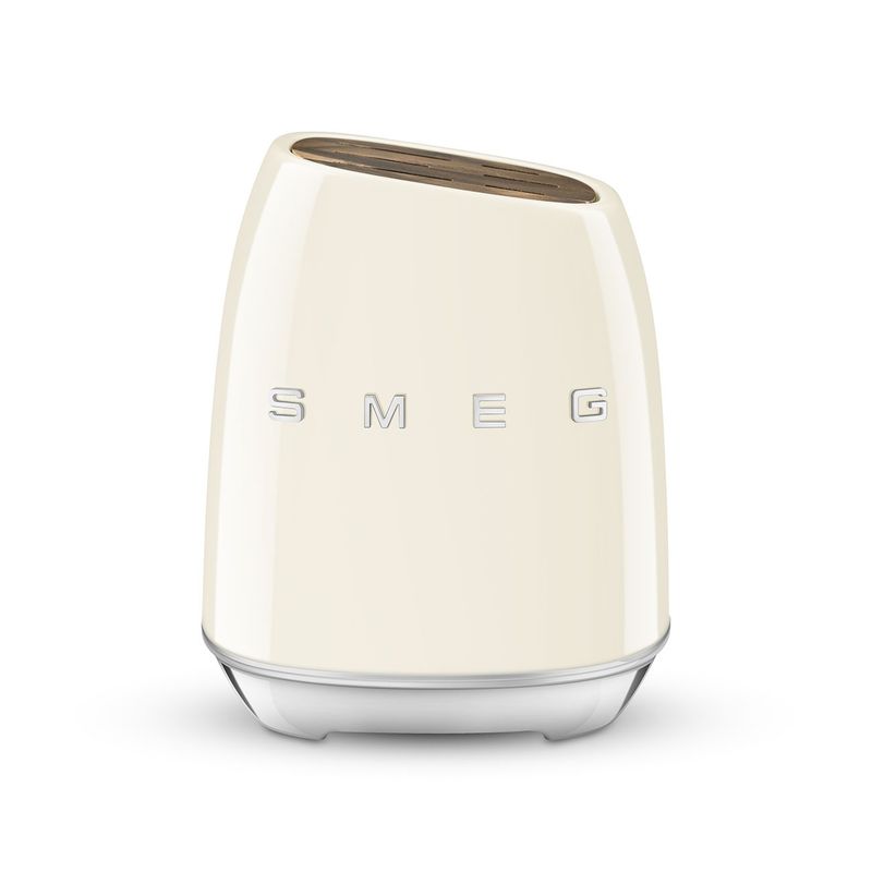 Smeg Knife Block Set Cream