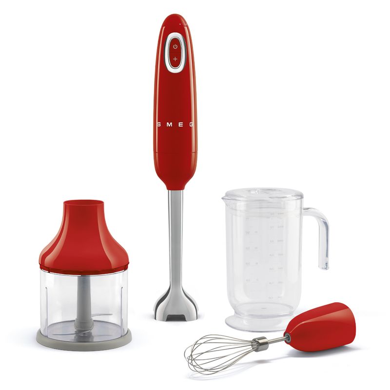 Smeg Hand Blender with Accessories Red