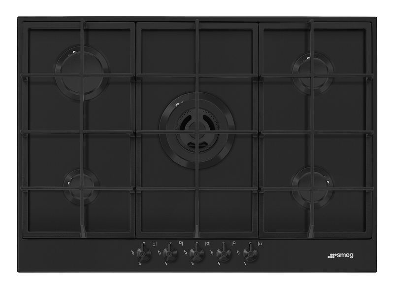 Smeg Gas Hob Black Matt 75 cm