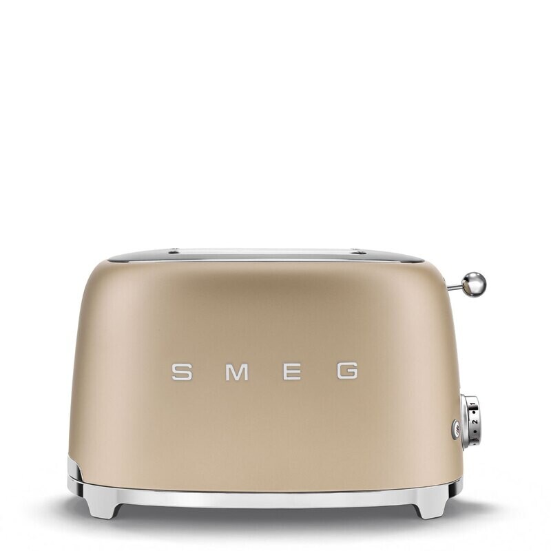 Smeg 2 Slice Toaster Champagne Matt
