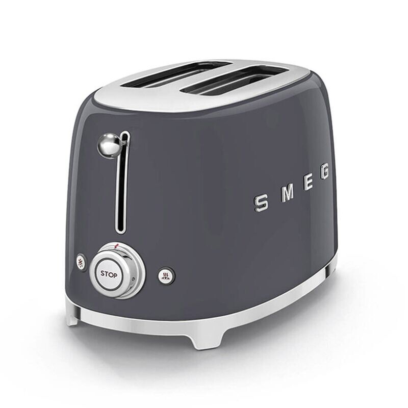Smeg 2 Slice Toaster Slate Grey