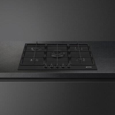 Smeg Gas Hob Black Matt 75 cm