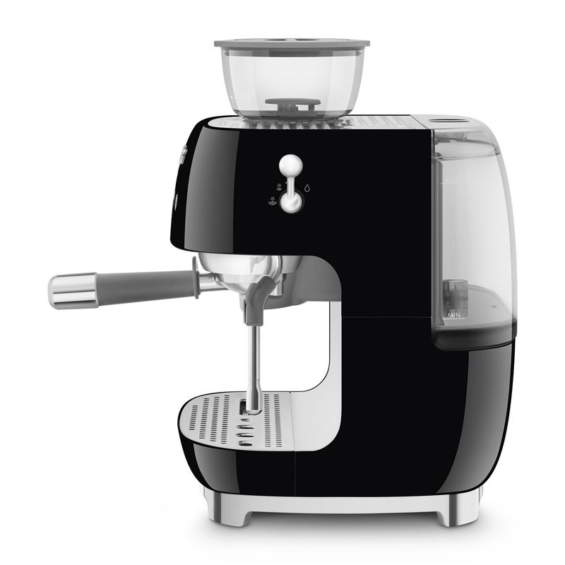 Smeg Espresso Coffee Machine With Grinder Black