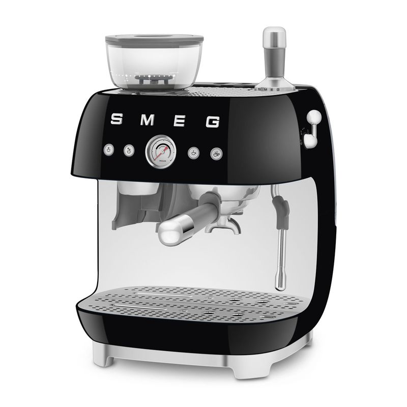 Smeg Espresso Coffee Machine With Grinder Black