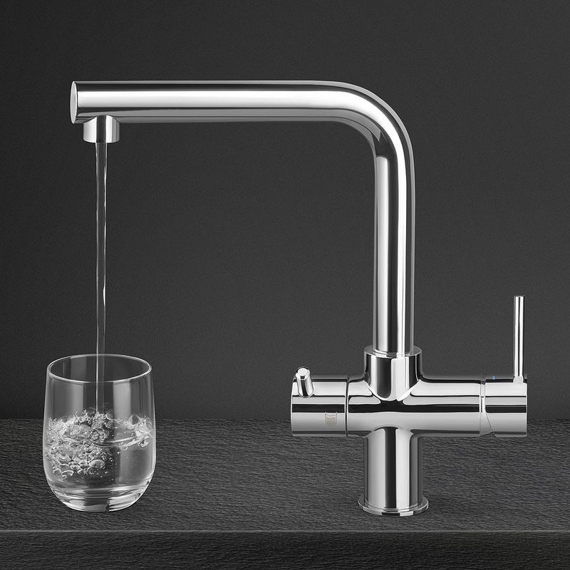 Smeg Double lever filtered water kitchen tap