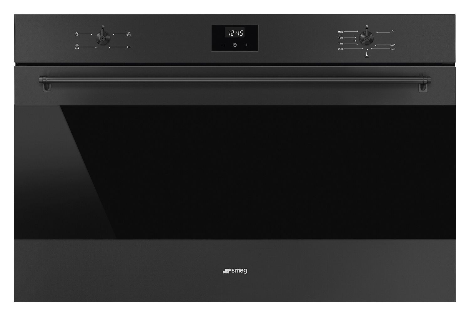 Smeg Gas/Gas Convection Oven 90cm 116L Black Matt Smeg Gas/Gas Convection Oven 90cm 116L Black Matt