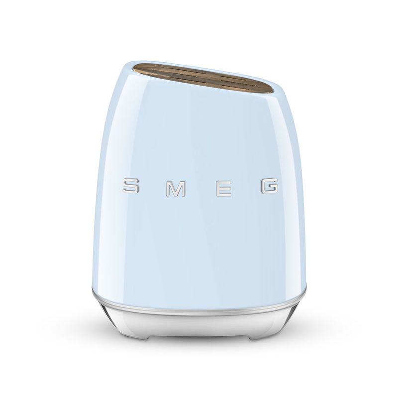 Smeg Knife Block Set Pastel Blue