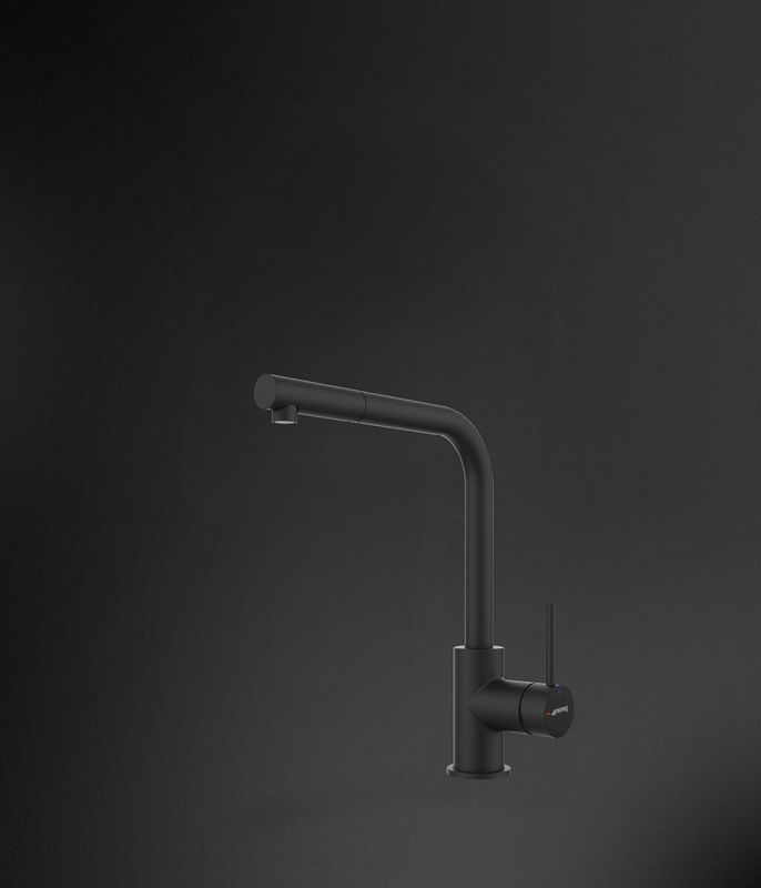 Smeg Single-lever Mixer Pull-out Black Matt