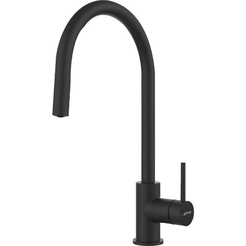 Smeg Single-lever Mixer J-Barrel Black Matt