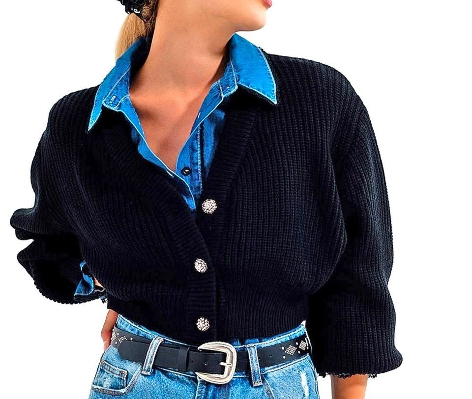 Cardigan Button Detail