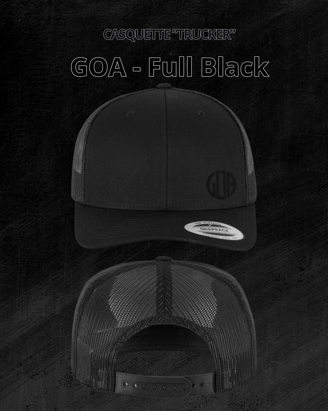 Casquette « Trucker » GOA FULL BLACK