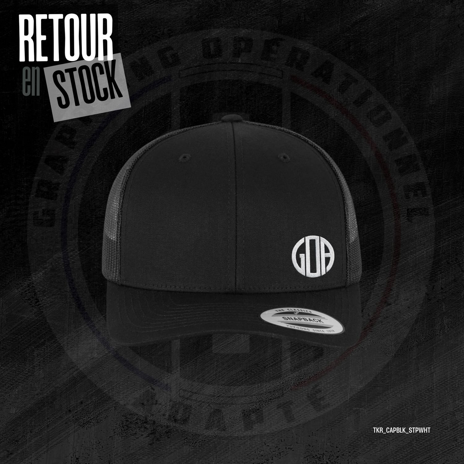 Casquette « Trucker » GOA WHITE ON BLACK
