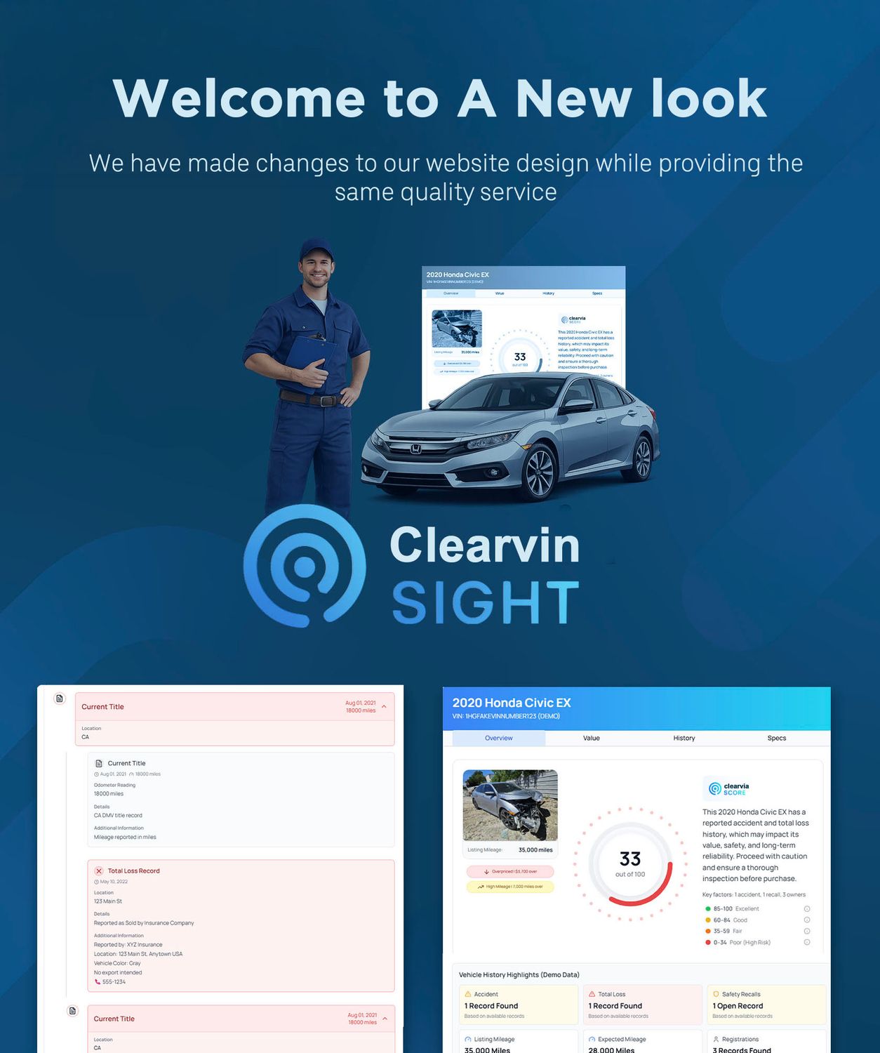 Carvin VIN reports pdf delivered via email