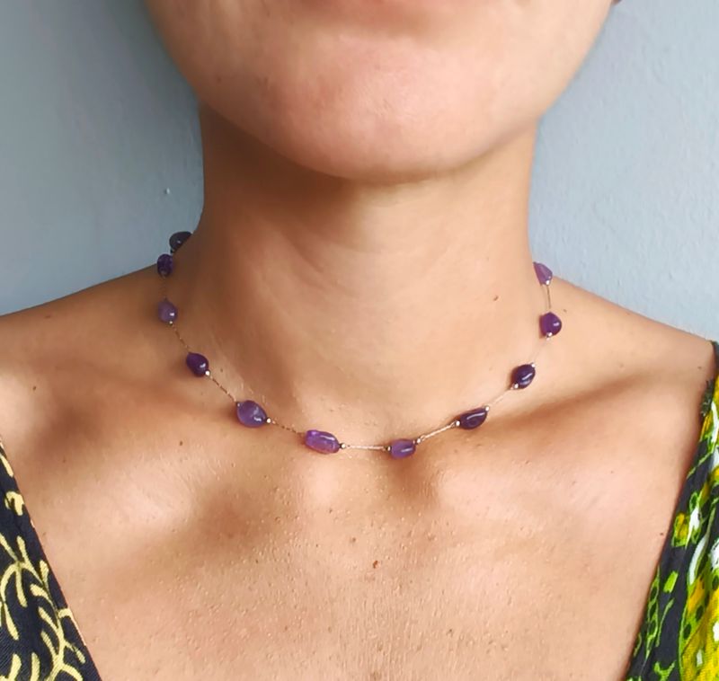 Collar gargantilla de Amatistas