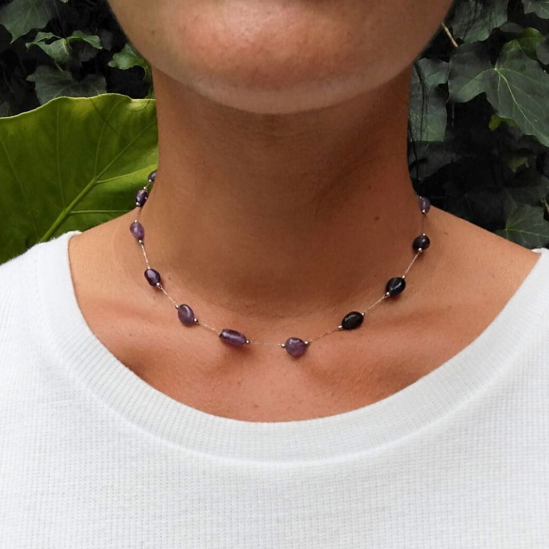 Collar gargantilla de Amatistas