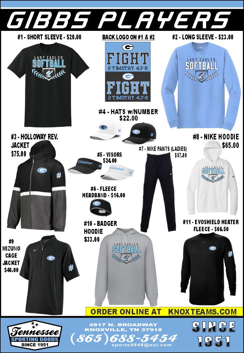 Gibbs Softball Players