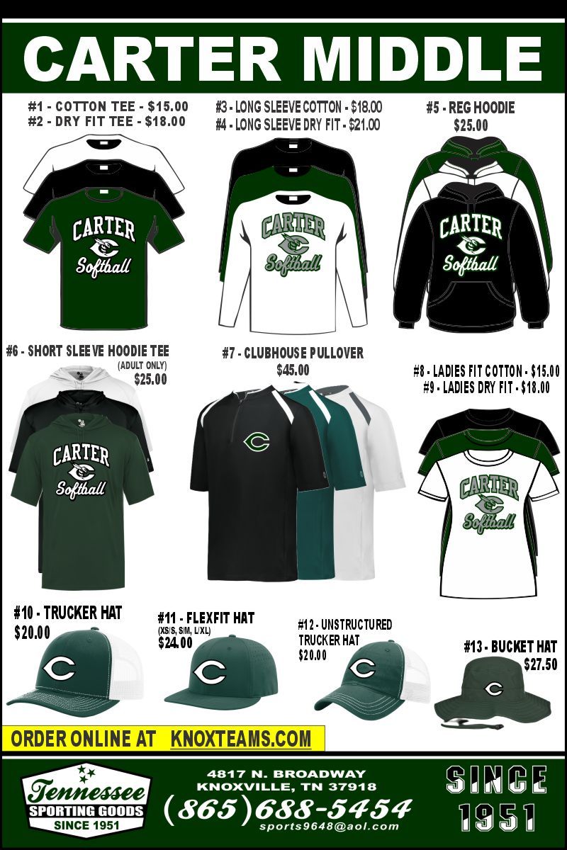 Carter Middle Softball