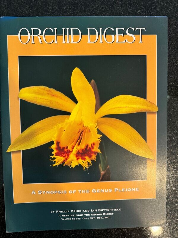A Synopsis of The Genus Pleione 2001 A Synopsis of The Genus Pleione 2001