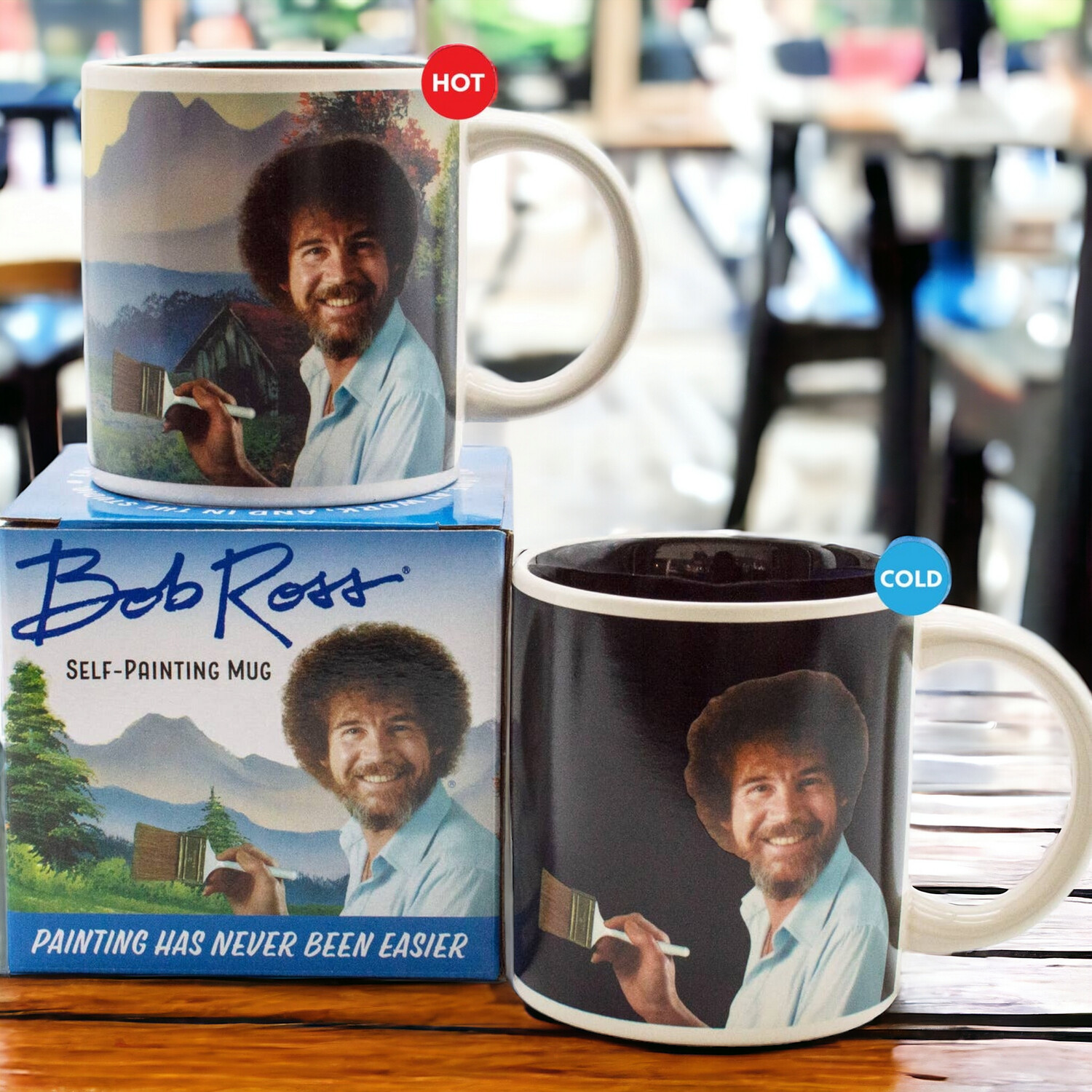 Bob Ross Self Painting Mug