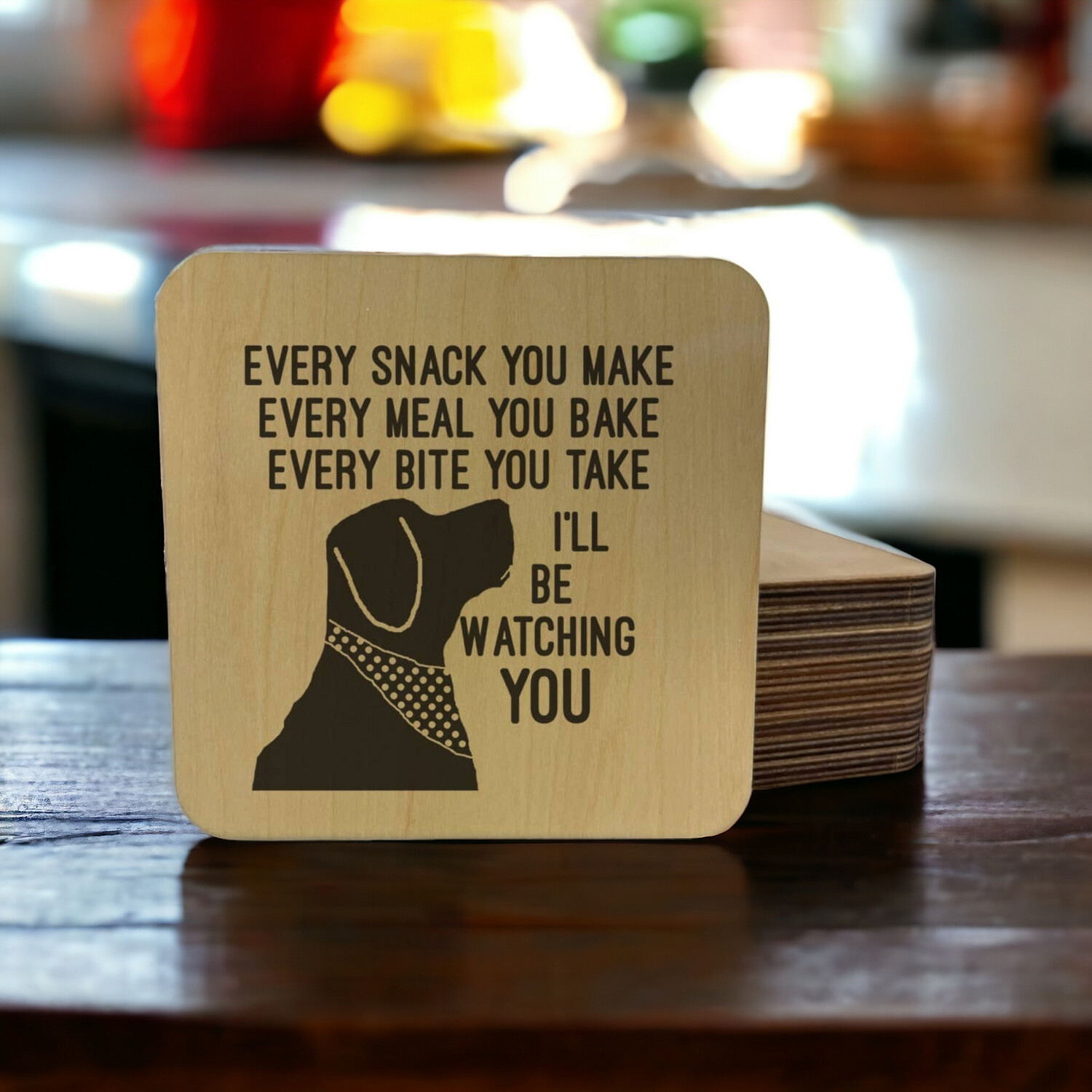 4&quot; Wood Magnet Coaster