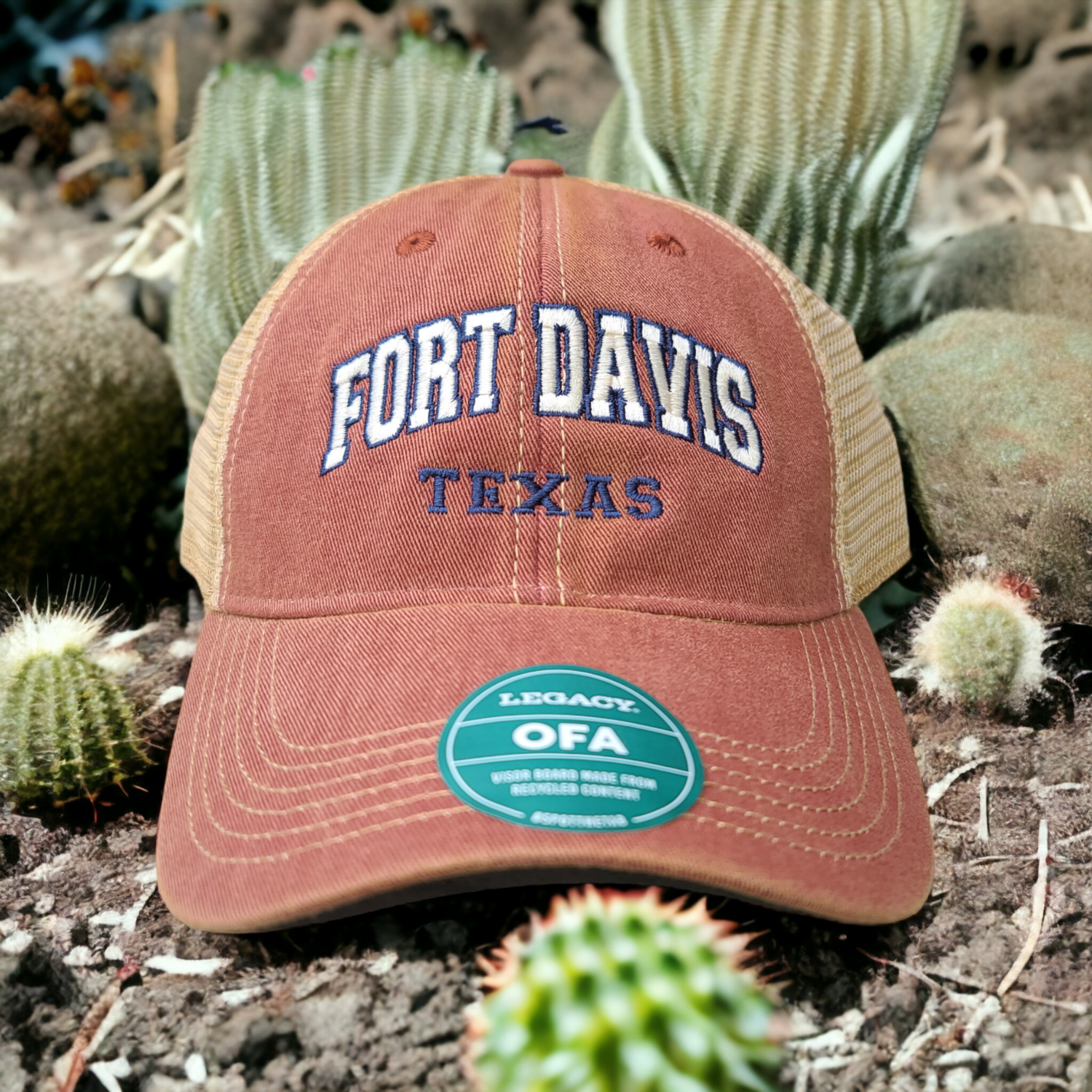 Fort Davis Trucker Cap, Color: Cardinal