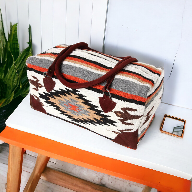 Go West Weekender #M - Cream/Brown/Orange