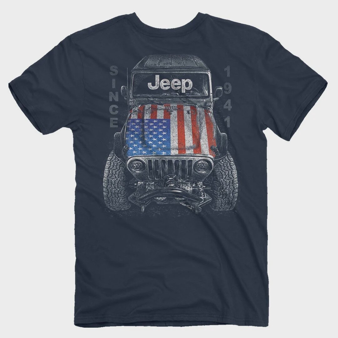 Jeep Big USA T-Shirt - Navy