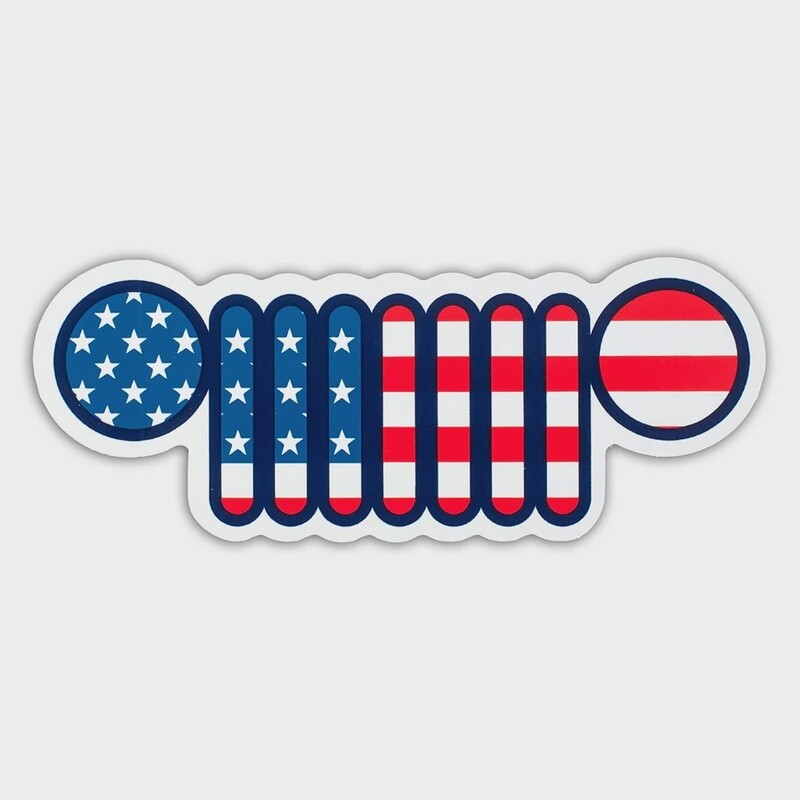 Jeep Flag Grille Sticker