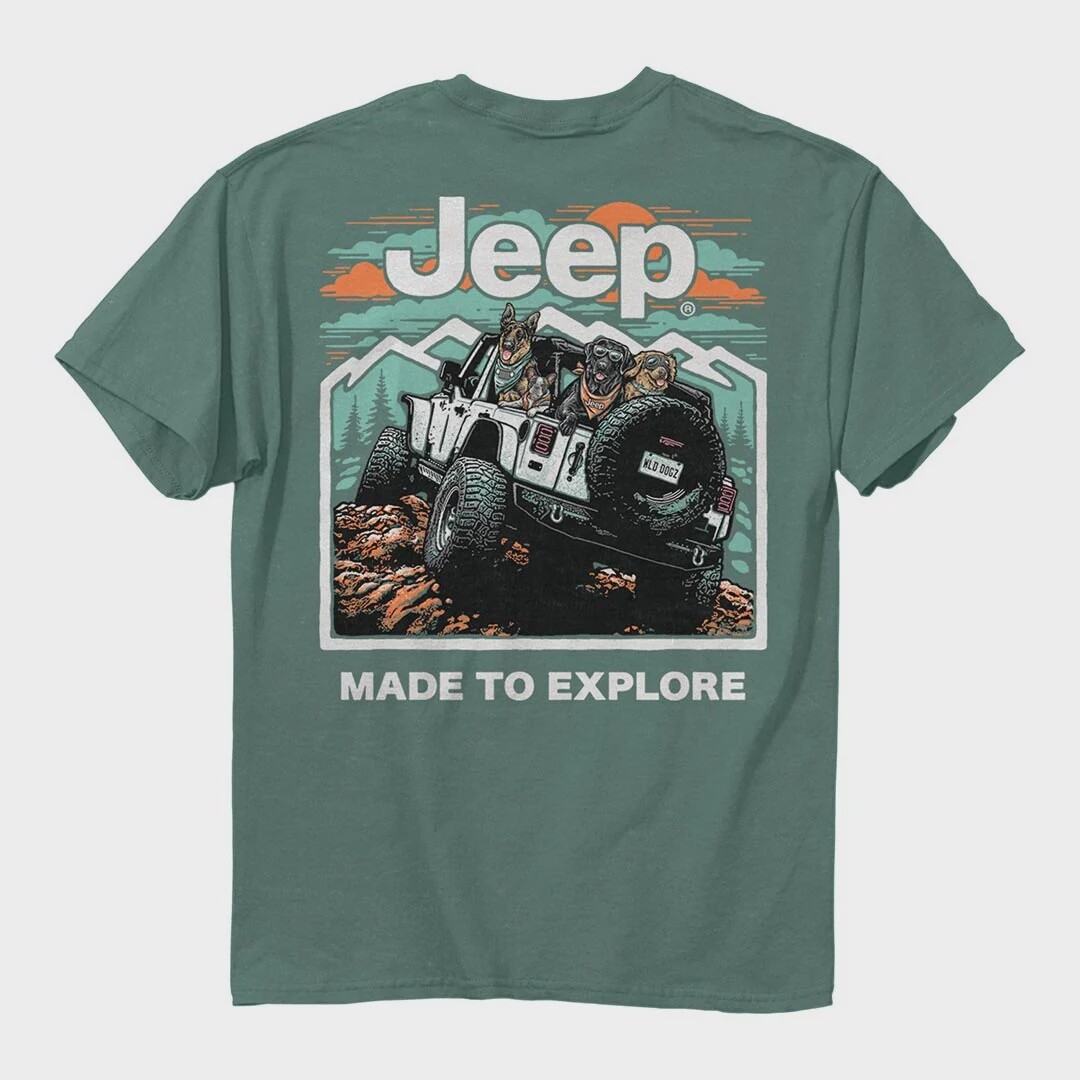 Jeep Off-Road Trip T-Shirt - Light Green